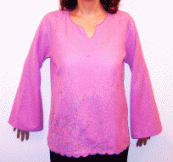 Pink Indian Kurta Tunic with Embroidery